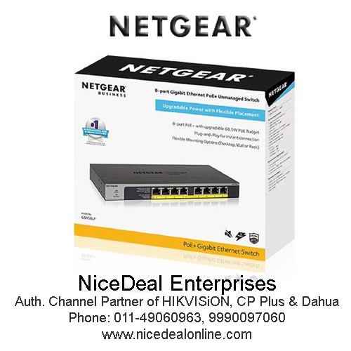 GS108LP | Rs. 7950/- | NETGEAR 8-Port Giga PoE+ Switch | GS108LP