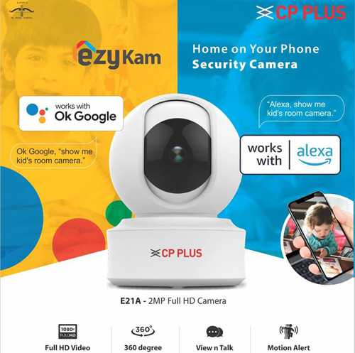 Pan Tilt Ezykam Wifi Camera CP Plus Wi-Fi 2MP Ezykam 1080p