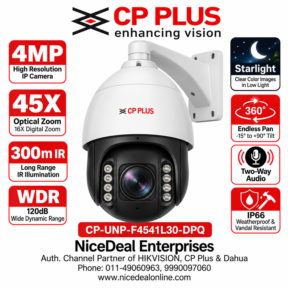CP Plus CP-UNP-F4541L30-DPQ 4MP WDR 45X IR Network PTZ Camera – 300M IR, PoE+