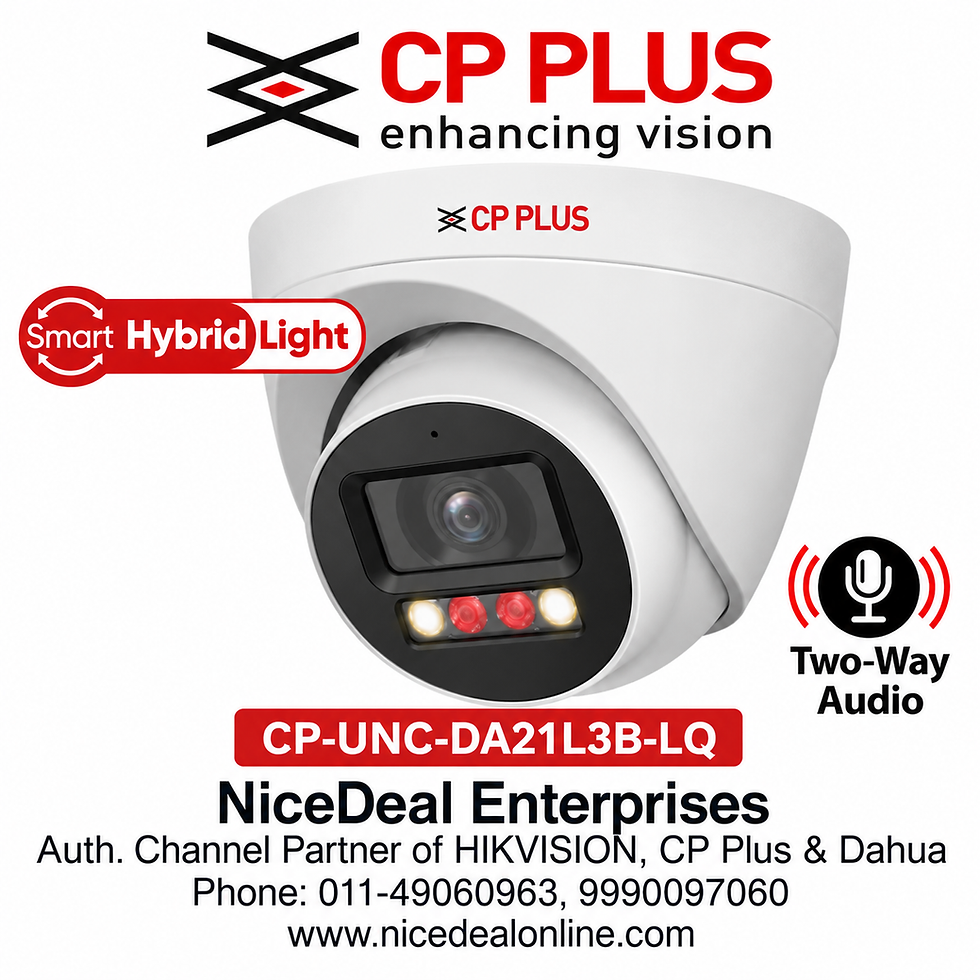 STQC | CP Plus 2MP Night Color IP Dome CCTV | Two Way | CP-UNC-DA21L3B-LQ