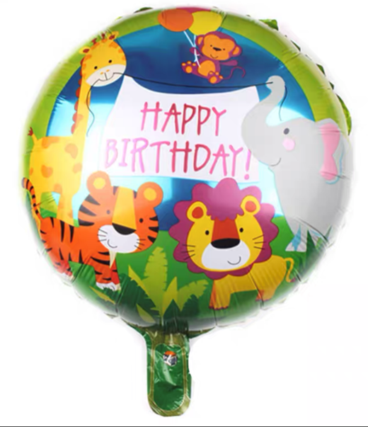 Animals round 18 inch $6