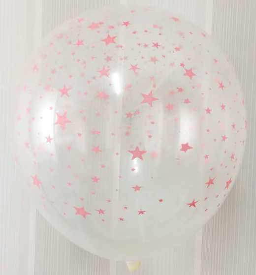 Mini stars round 10 inch - pink $3
