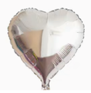 Heart - silver 18 inch $5