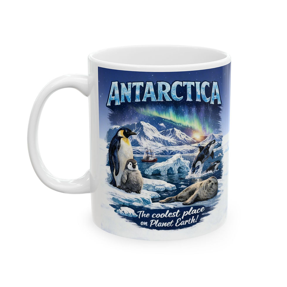 Thumbnail: The Coolest Place! Vintage Antarctica Tea Coffee Mug Cup