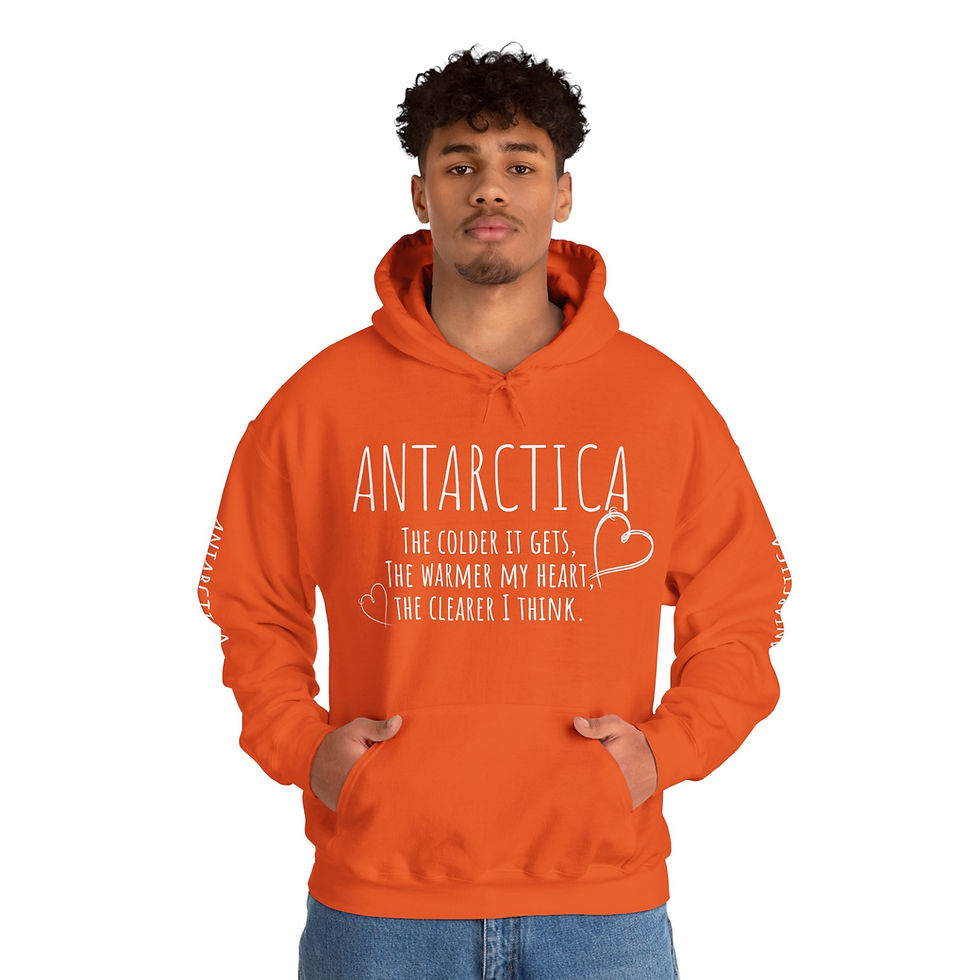 Thumbnail: Antarctica Has My Heart Unisex Hoodie. Cosy Vintage Antarctica Hooded Sweatshirt