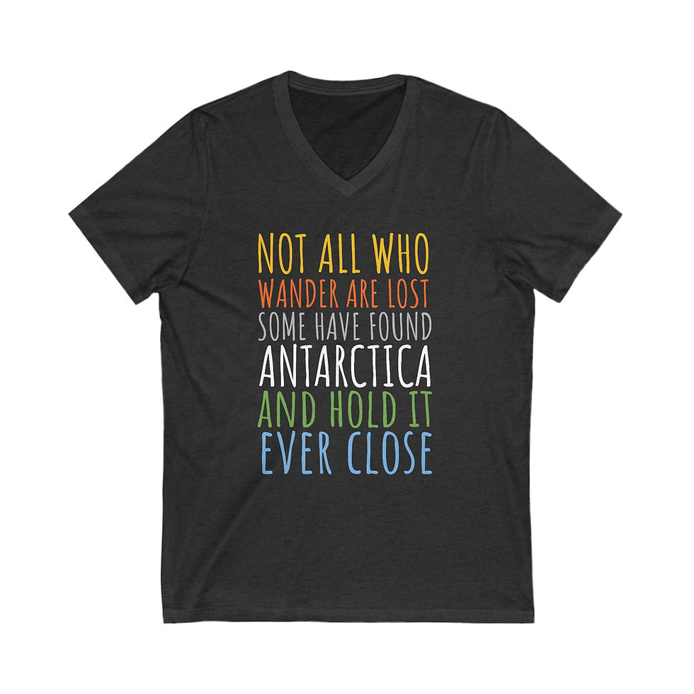 Thumbnail: V-Neck Antarctica Wander I Vintage Antarctica Tee - Unisex V Tee Shirt