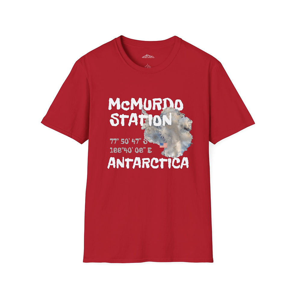 Thumbnail: McMurdo Station Ross Island Antarctica Mactown Special Souvenir Unisex Tee Shirt