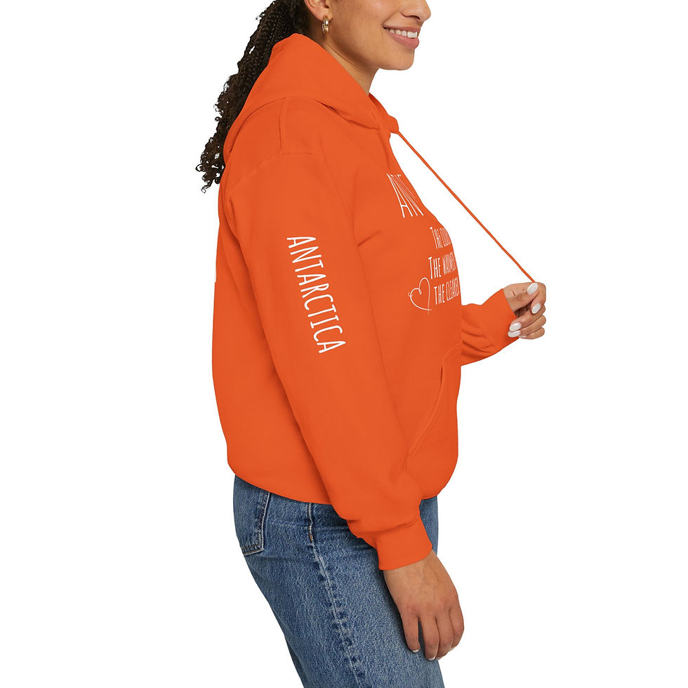 Thumbnail: Antarctica Has My Heart Unisex Hoodie. Cosy Vintage Antarctica Hooded Sweatshirt