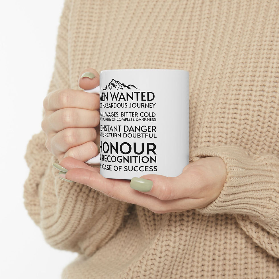 Thumbnail: Shackleton Mug: 'Men Wanted For Hazardous Journey' Inspirational Coffee Cup