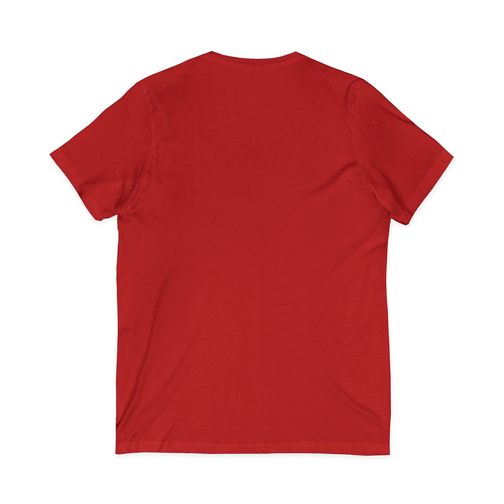 Thumbnail: V-Neck  Funky Penguin Unisex T-Shirt, Fun Graphic Casual Antarctic Wildlife Gift