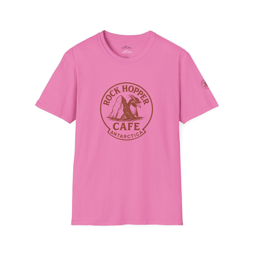Thumbnail: The Popular Rock Hopper Cafe Unisex Tee Shirt from Vintage Antarctica