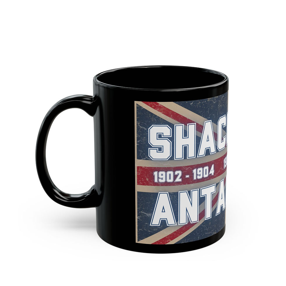 Thumbnail: Shackleton Antarctic Exploration Black Mug - Adventure Lover's Coffee Cup