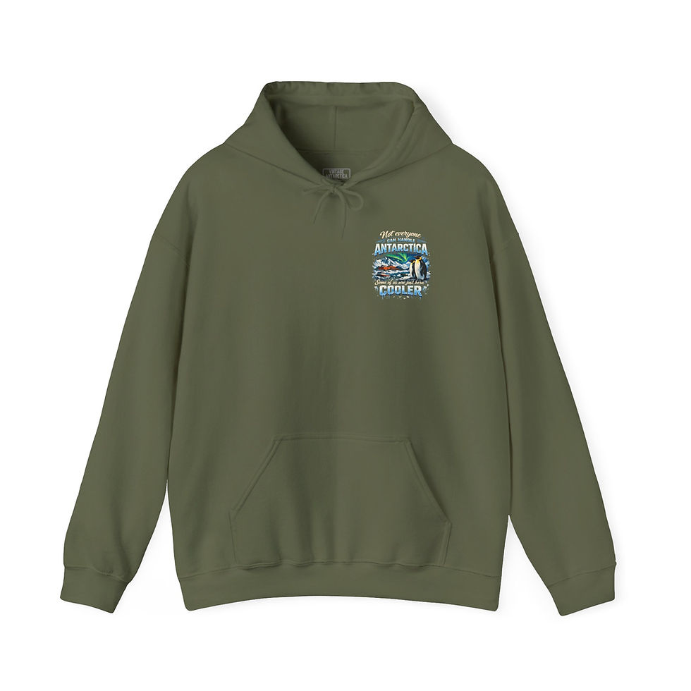 Thumbnail: Born Cooler Vintage Antarctica Cosy Penguin Unisex Hoodie
