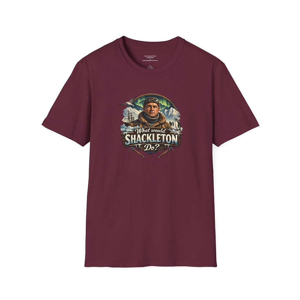 Thumbnail: What Would Shackleton Do? Endurance Inspired Vintage Antarctica Unisex T-Shirt