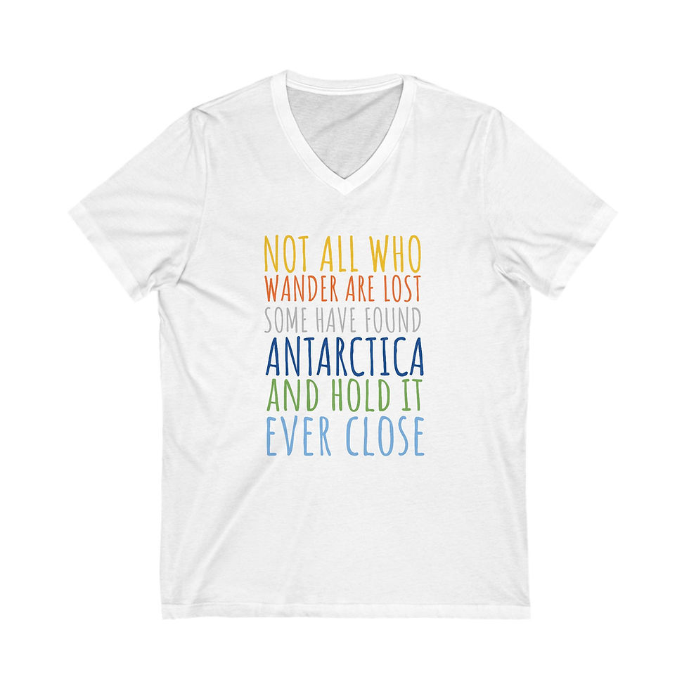 Thumbnail: V-Neck Antarctica Wander I Vintage Antarctica Tee - Unisex V Tee Shirt
