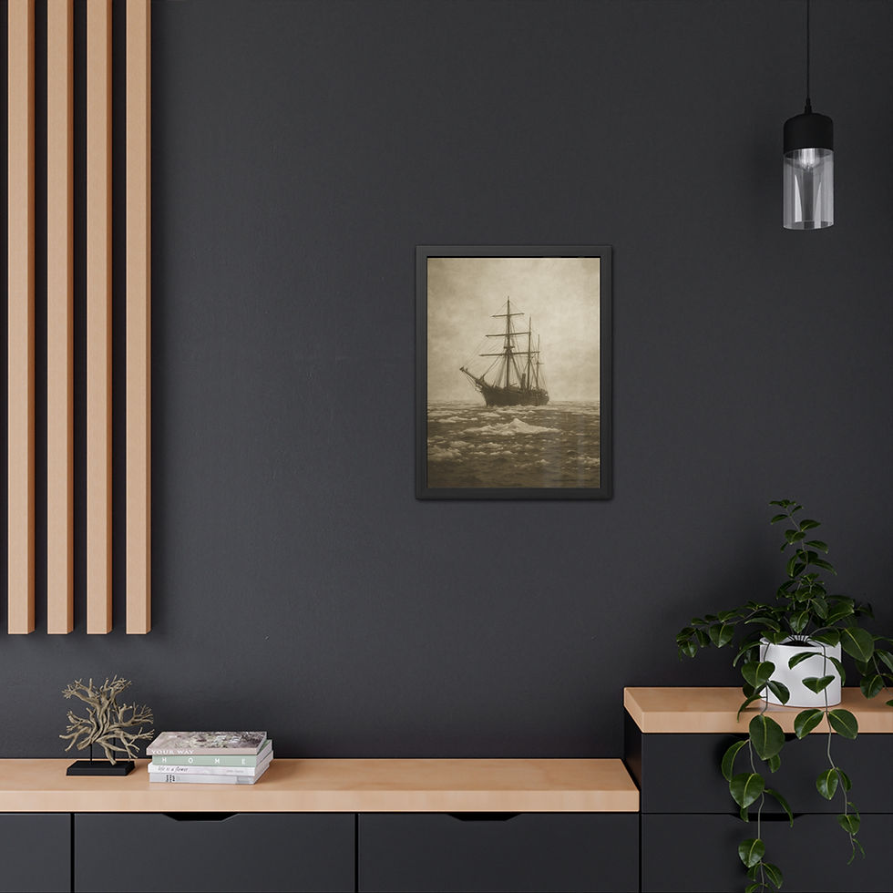 Thumbnail: Endurance: Into the Frozen Silence. Nautical Vintage Antarctic Maritime Art 