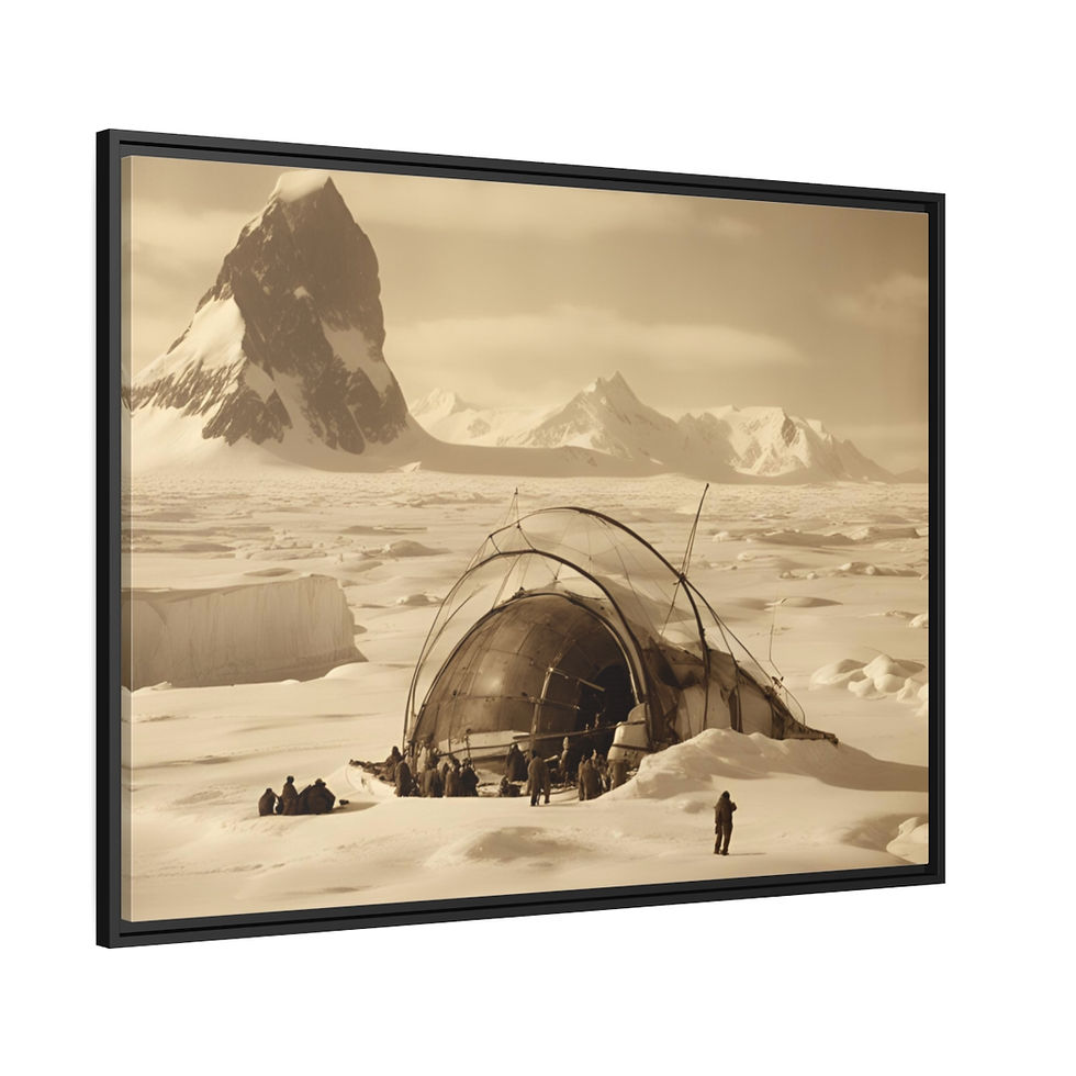 Thumbnail: Crash At Weddell 1917: Vintage Antarctica Editions. Sepia Art Print