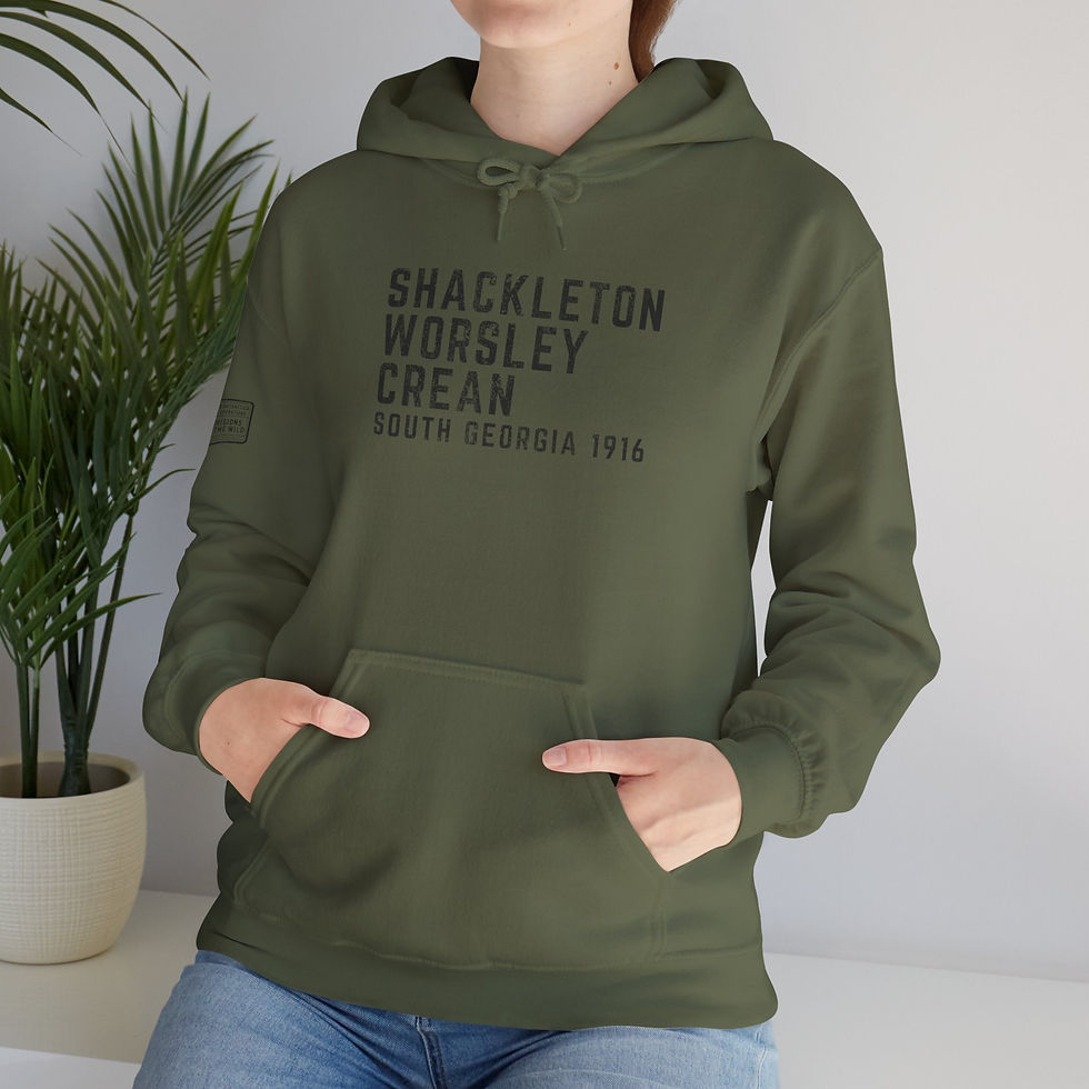 Thumbnail: South Georgia Crossing 1916. Shackleton. Vintage Antarctica Unisex Hoodie