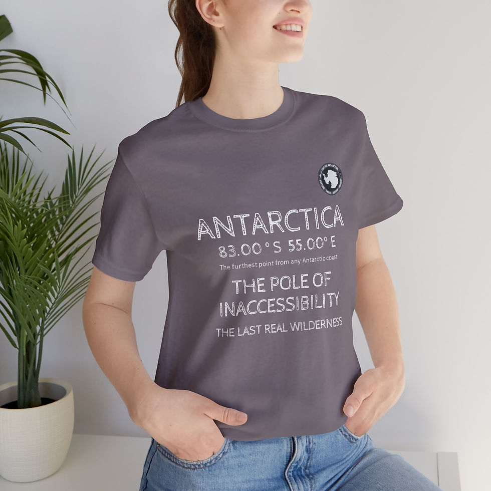 Thumbnail: Antarctica’s Pole of Inaccessibility Tee. Antarctica Unisex Adventure T Shirt.