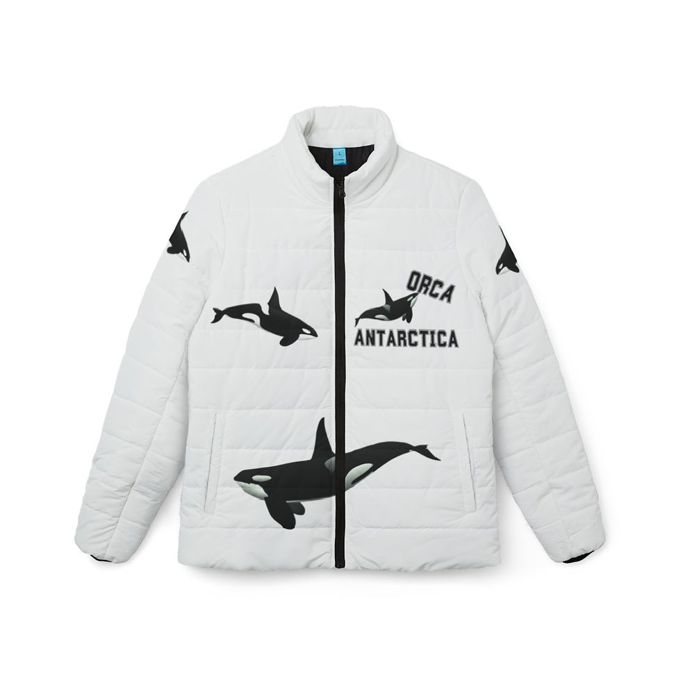 Orca Killer Whale Antarctica Women’s Puffer Jacket (AOP)