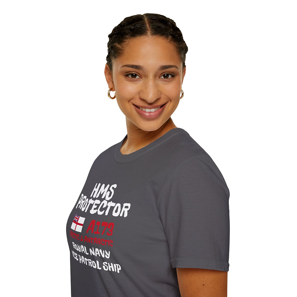 Thumbnail: HMS Protector Royal Navy Ice Patrol Ship Unisex Antarctic Crew Souvenir T-Shirt