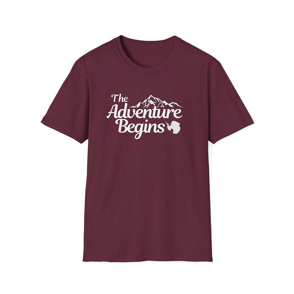 Thumbnail: The Adventure Begins. Vintage Antarctica Unisex  Shackleton T-Shirt. 