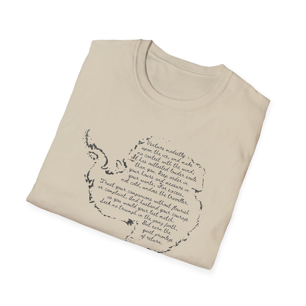 Thumbnail: The Quiet Privilege Unisex T-Shirt. Handwritten Vintage Antarctica Graphic Tee