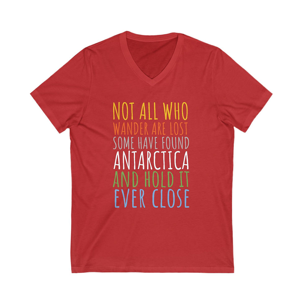 Thumbnail: V-Neck Antarctica Wander I Vintage Antarctica Tee - Unisex V Tee Shirt