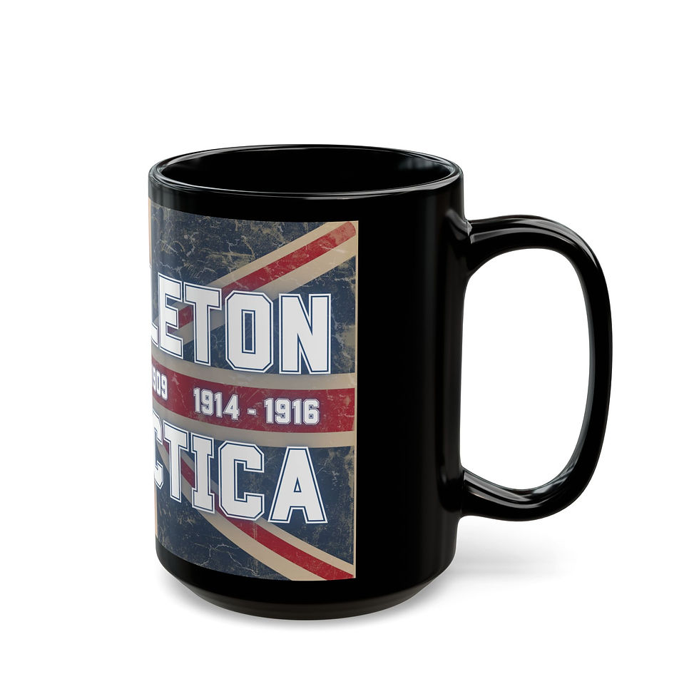 Thumbnail: Shackleton Antarctic Exploration Black Mug - Adventure Lover's Coffee Cup