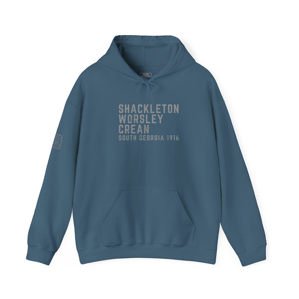 Thumbnail: South Georgia Crossing 1916. Shackleton. Vintage Antarctica Unisex Hoodie
