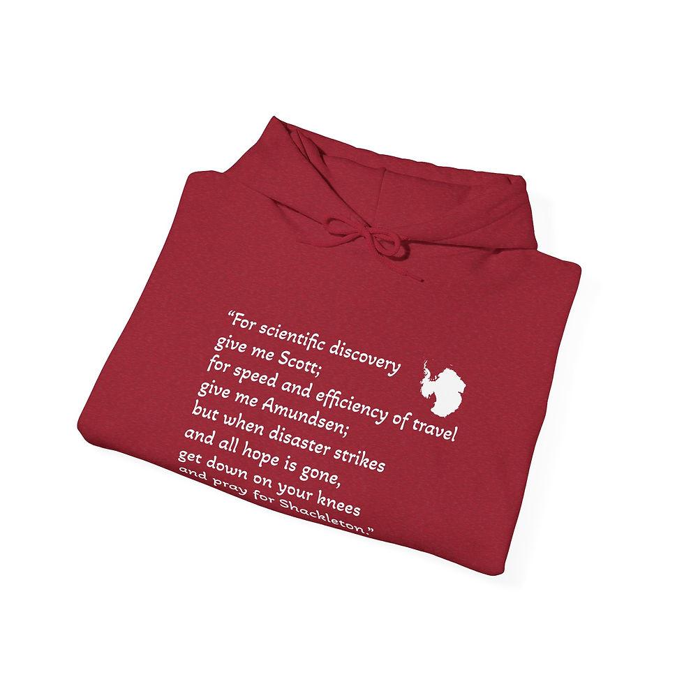 Thumbnail: Pray For Shackleton Unisex Hooded Antarctic Explorer Sweatshirt