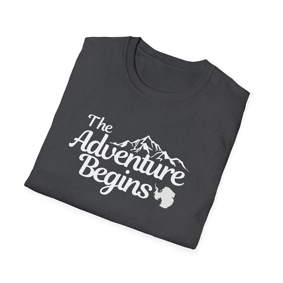 Thumbnail: The Adventure Begins. Vintage Antarctica Unisex  Shackleton T-Shirt. 