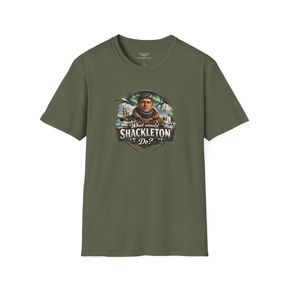 Thumbnail: What Would Shackleton Do? Endurance Inspired Vintage Antarctica Unisex T-Shirt