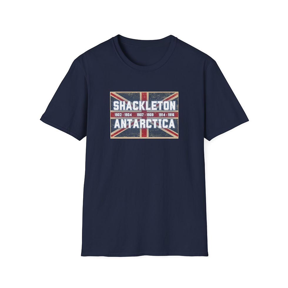 Thumbnail: Shackelton Expeditions Vintage Antarctica Unisex T-Shirt- British Flag Edition