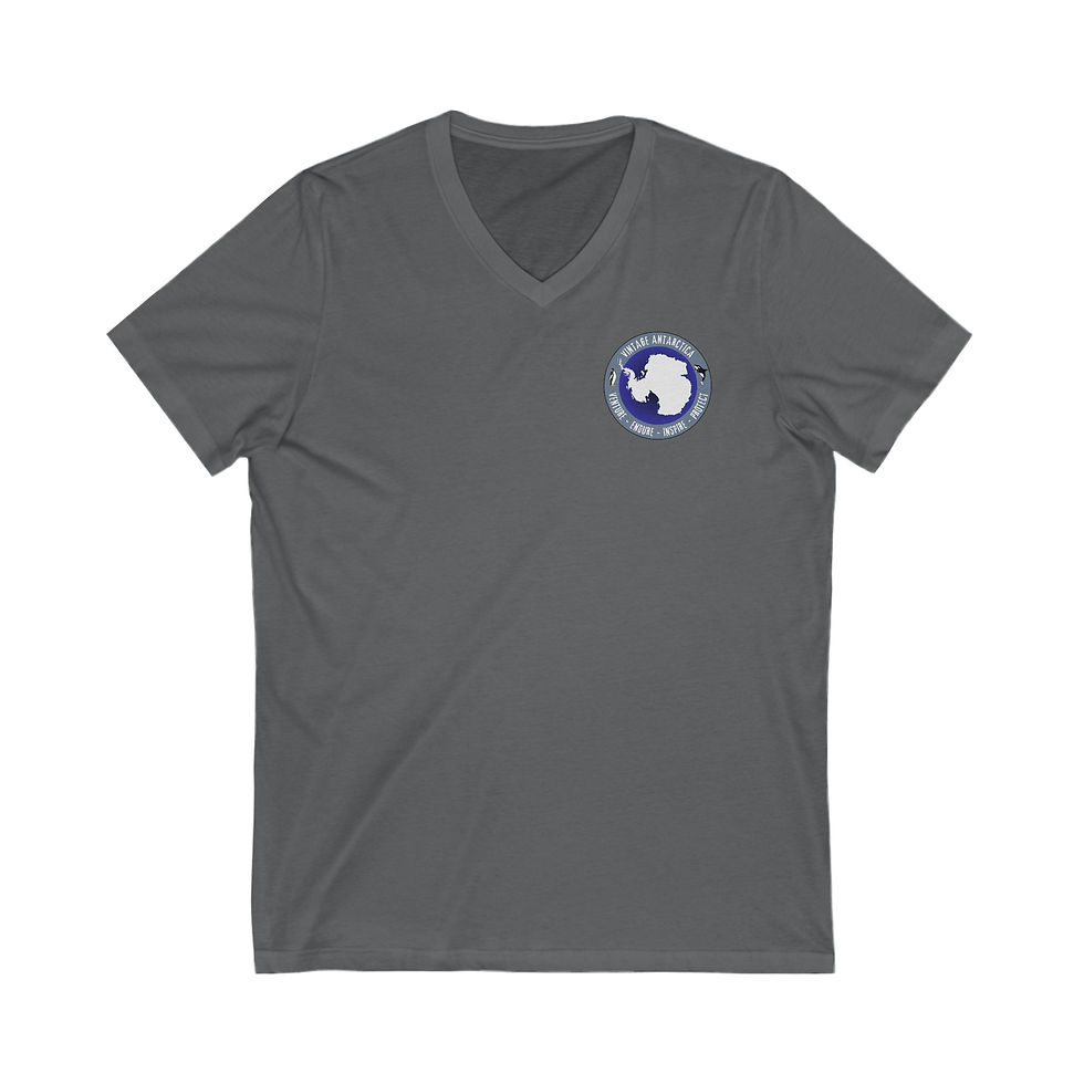 Thumbnail: V Neck - Vintage Antarctic Blue Unisex Tee