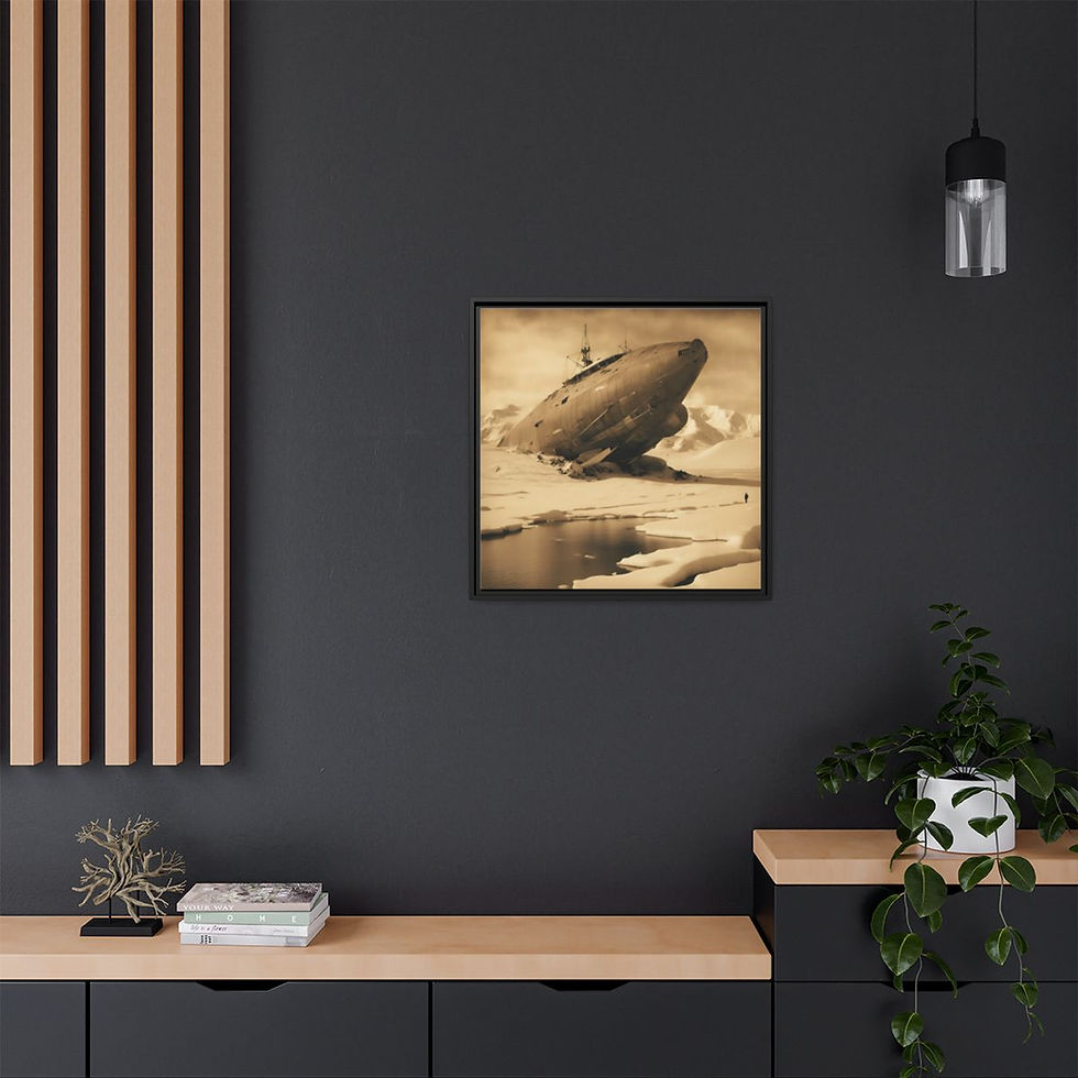 Thumbnail: Elephant Island Landing 1917: Vintage Antarctica Editions. Sepia Art Print