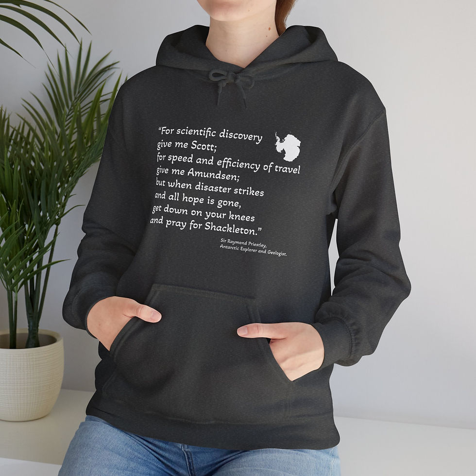 Thumbnail: Pray For Shackleton Unisex Hooded Antarctic Explorer Sweatshirt