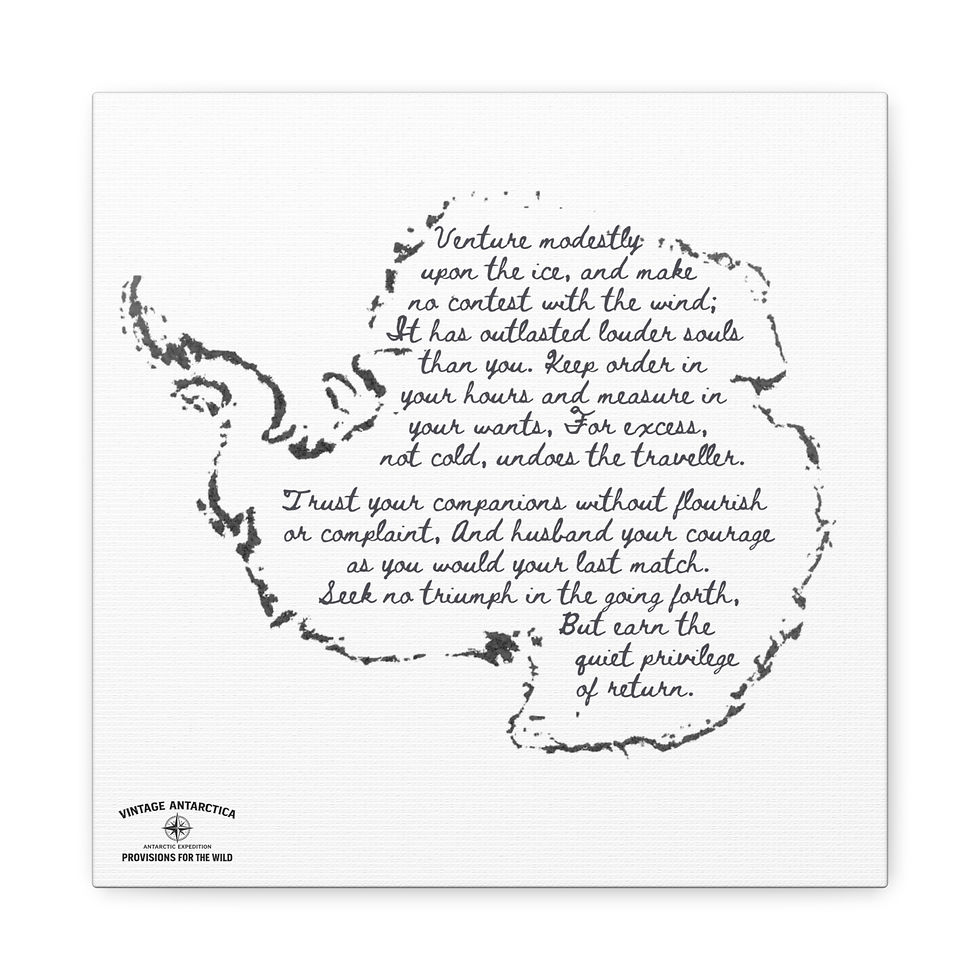 Thumbnail: Antarctica 'A Quiet Privilege'  Wall Art — Vintage Quote Inspirational Map