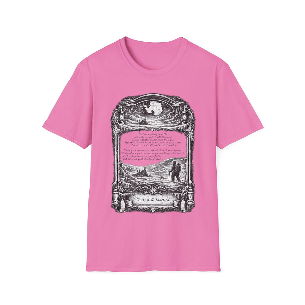 Thumbnail: Go Venture T Shirt- Unisex Softstyle. Vintage Antarctica.