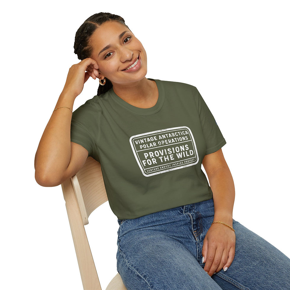 Thumbnail: Vintage Antarctica Adventure Tee: Provisions for the Wild 2 Unisex T Shirt