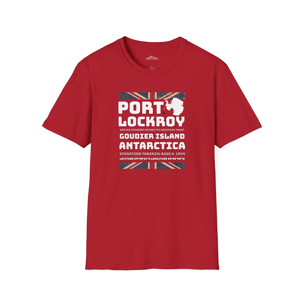 Thumbnail: Port Lockroy Tribute  British Antarctic Museum and Post Office Unisex T-Shirt