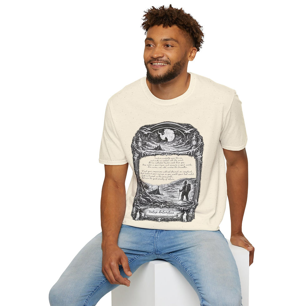 Thumbnail: Vintage Venture Modestly Upon The Ice. Antarctic Unisex Tee