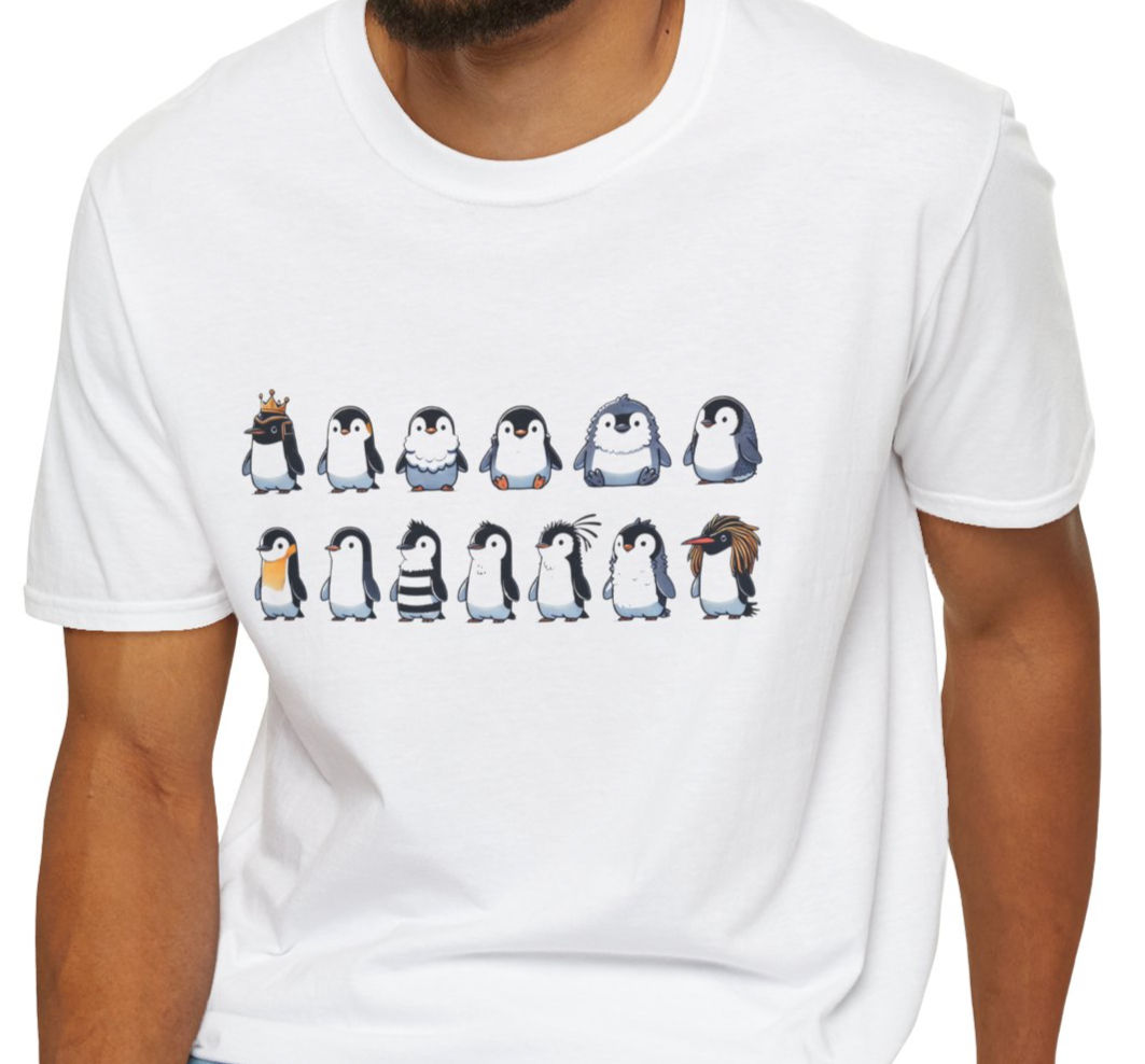 Whimsy line up of real and imaginary Penguins