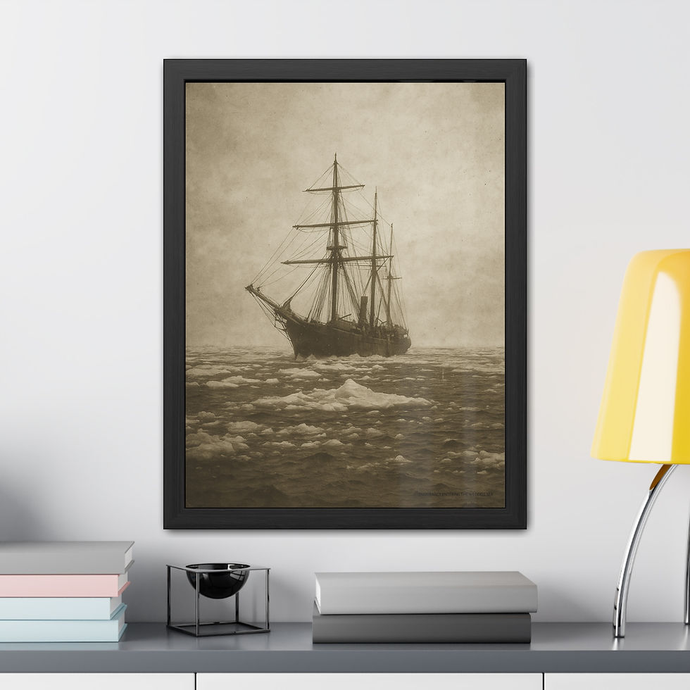 Thumbnail: Endurance: Into the Frozen Silence. Nautical Vintage Antarctic Maritime Art 
