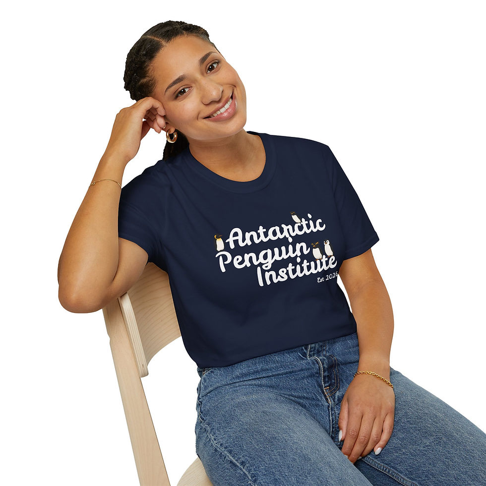 Thumbnail: Antarctic Penguin Institute Unisex Tee. Vintage Antarctica Cosy T-Shirt
