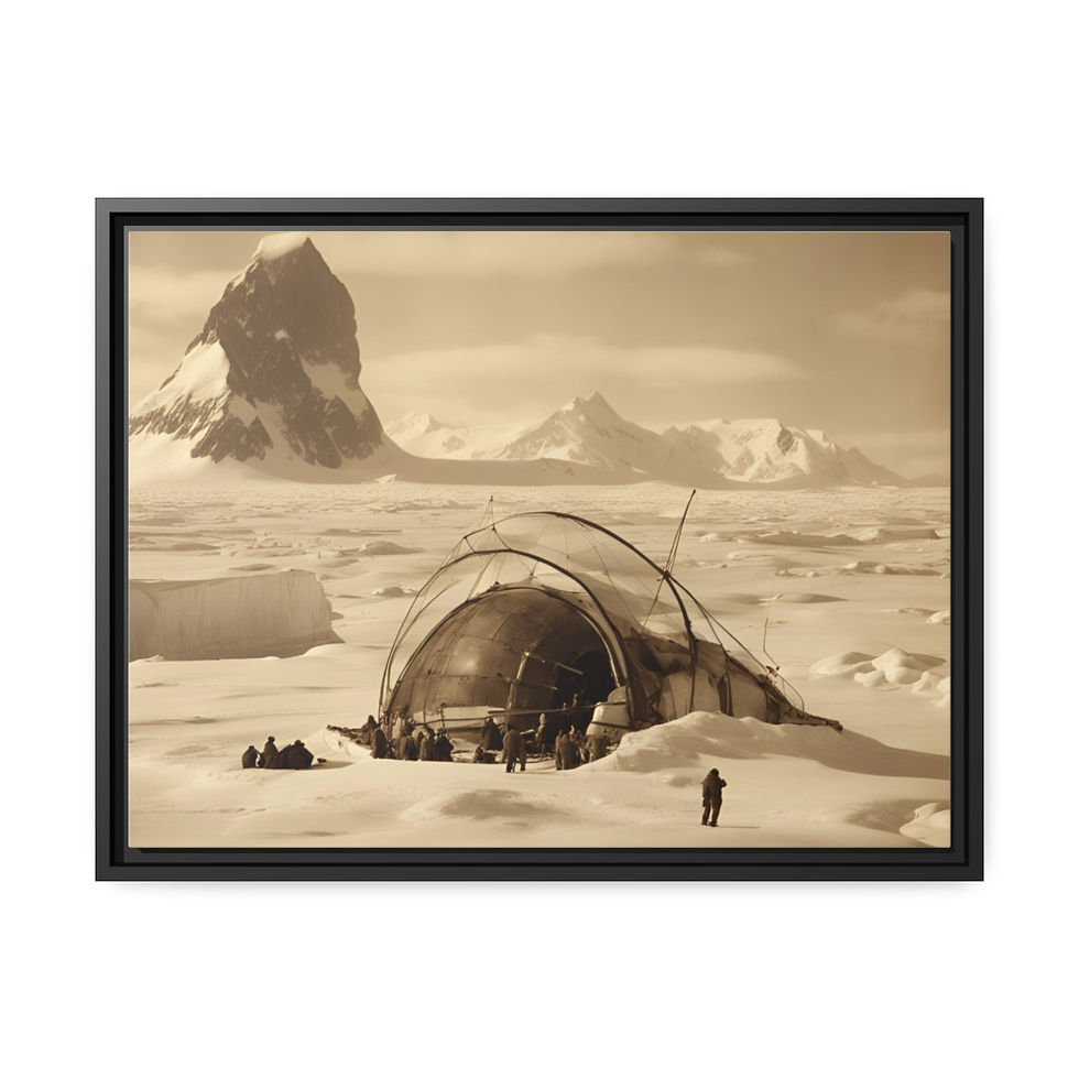 Thumbnail: Crash At Weddell 1917: Vintage Antarctica Editions. Sepia Art Print