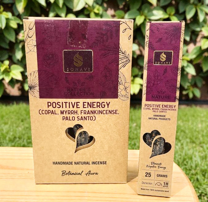 Incienso Energía Positiva Copal, Mirra, Incienso y Palo Santo