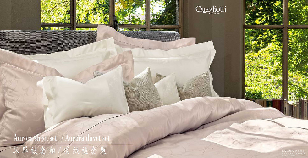 Quagliotti fine linens and bedding set in soft pink