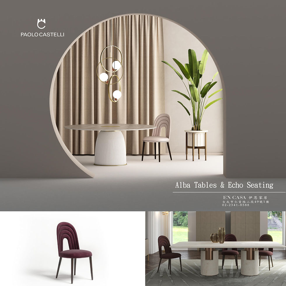 Alba Tables & Echo Seating by Paolo Castelli interior