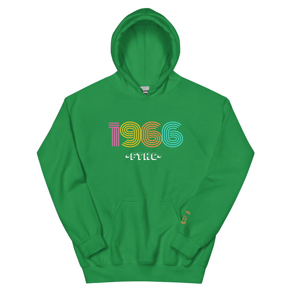 Thumbnail: 1966 Unisex Hoodie (white outline)